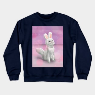 猫兔变身 cat rabbit transformation Crewneck Sweatshirt